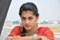 Actress Tapsee in Red Saree Pics