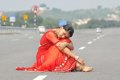 Actress Tapsee in Red Saree Pics