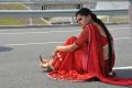 Actress Tapsee in Red Saree Pics