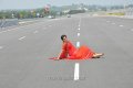 Tapsee on National Highway in Hot Red Saree