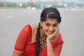 Tapasee Pannu in Red Saree Stills