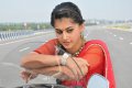 Cute Tapsee Latest Pics in Red Saree