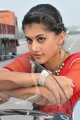 Cute Tapsee Latest Pics in Red Saree