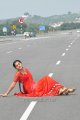 Tapsee on National Highway in Hot Red Saree