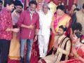 Sai Korrapati @ Boyapati Srinu Brother Daughter Tejaswini Midhun Sarath Wedding Reception Stills