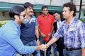 Tarun at CCL 3 Telugu Warriors Team meet Sachin Tendulkar Photos