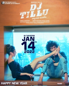 DJ Tillu Movie New Year 2022 Wishes Poster