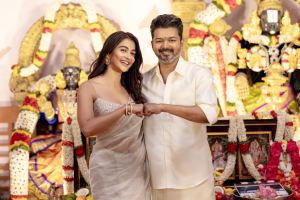 Pooja Hegde, Vijay @ Thalapathy69 Movie Pooja Stills