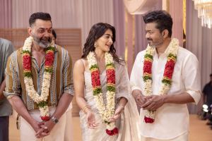 Bobby Deol, Pooja Hegde, Vijay @ Thalapathy69 Movie Pooja Stills