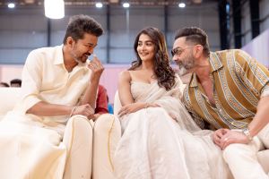 Vijay, Pooja Hegde, Bobby Deol @ Thalapathy69 Movie Pooja Stills