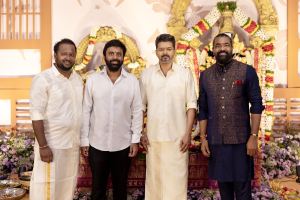 Jagadish Palanisamy, Lohith NK, Vijay, Venkat K Narayana @ Thalapathy69 Movie Pooja Stills