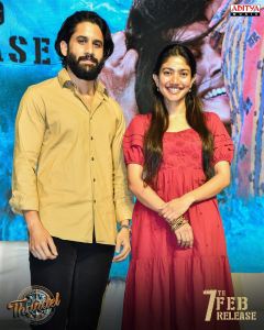 Naga Chaitanya Akkineni,  Sai Pallavi @ Thandel Movie Release Date Press Meet Stills