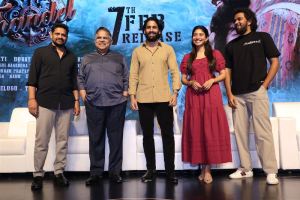 Bunny Vas, Allu Aravind, Naga Chaitanya, Sai Pallavi, Chandoo Mondeti @ Thandel Movie Release Date Press Meet Stills