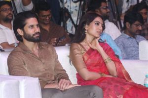 Naga Chaitanya, Sobhita Dhulipala @ Thandel Love Tsunami Celebrations Stills