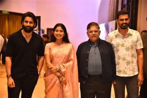 Karthi, Sai Pallavi, Allu Aravind, SR Prabhu @ Thandel Trailer Launch Chennai Stills