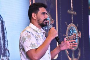 SR Prabhu @ Thandel Trailer Launch Chennai Stills