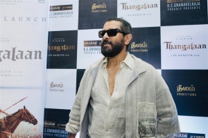 Actor Vikram @ Thangalaan Teaser Launch Stills