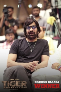 Ravi Teja @ Tiger Nageswara Rao Thanks Meet Stills