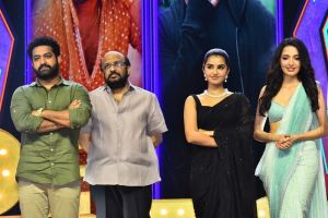 J NTR, S Radha Krishna, Anupama, Neha Shetty @ Tillu Square Movie Success Meet Photos