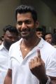 Actor Vishal cast their Votes in TN Election 2016