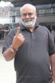 MM Keeravani cast their vote at Hyderabad for Elections 2014