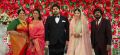 Usha, T Rajendar, Radhika @ TR Kuralarasan Nabeelah R Ahmed Wedding Reception Stills
