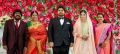 T Rajendar, Usha, Shoba Chandrasekar @ TR Kuralarasan Nabeelah R Ahmed Wedding Reception Stills