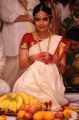 Tripura Movie Actress Swathi in White Silk Saree Photos