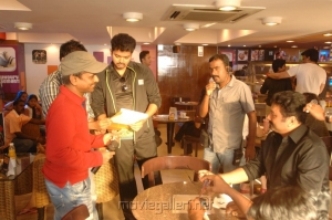 AR Murugadoss, Vijay, Jayaram at Tupaki Telugu Movie Shooting Spot Stills