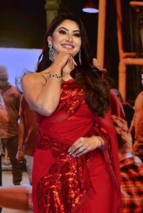 Waltair Veerayya Actress Urvashi Rautela Red Saree Pics