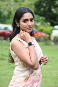 Actress Vaishali Raj Saree Stills @ First Love Song Launch