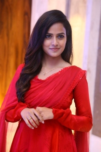 Baby Movie Actress Vaishnavi Chaitanya Red Dress Pics