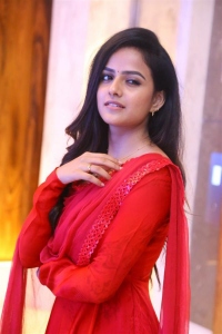 Baby Movie Actress Vaishnavi Chaitanya Red Dress Pics