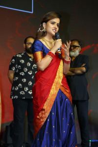 Vaishnavi Chaitanya Silk Saree Photos @ Love Me Audio Launch