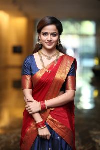 Love Me Heroine Vaishnavi Chaitanya Silk Saree Photos