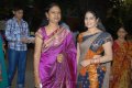 Anchor Chitralekha in Saree at Vastra Varanam Exhibition Launch Stills