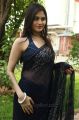 Vibha Natarajan Hot Blue Saree with Sleeveless Blouse Photos