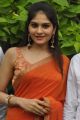 Vibha Natarajan Hot Stills in Orange Saree