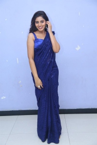 Actress Vibhisha Jaanu Blue Saree Images