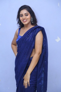 Actress Vibhisha Jaanu Blue Saree Images