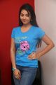 Tamil Actress Vidya Pradeep in Blue T-Shirt Images
