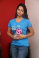 Tamil Actress Vidya Pradeep Images in Blue T-Shirt