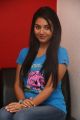 Tamil Actress Vidya Pradeep Images in Blue T-Shirt