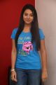 Tamil Actress Vidya Pradeep in Blue T-Shirt Images