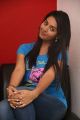 Tamil Actress Vidya Pradeep in Blue T-Shirt Images