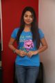 Tamil Actress Vidya Pradeep in Blue T-Shirt Images