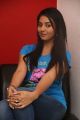 Tamil Actress Vidya Pradeep in Blue T-Shirt Images