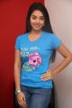 Tamil Actress Vidya Pradeep Images in Blue T-Shirt