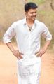 Puli Movie Actor Vijay in White Shirt & Dhoti Photos