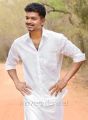 Puli Movie Actor Vijay in White Shirt & Dhoti Photos